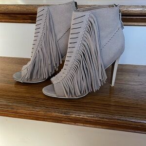 JOE’s Fringed Taupe Ankle Boots